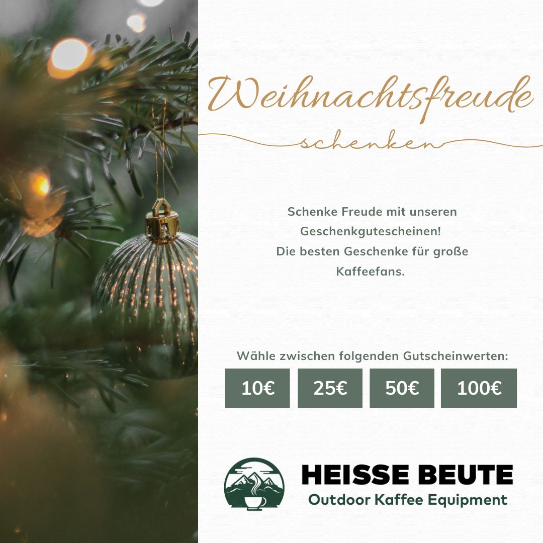 Heisse Beute Geschenkgutschein – Kaffeezubehör &amp; Equipment schenken