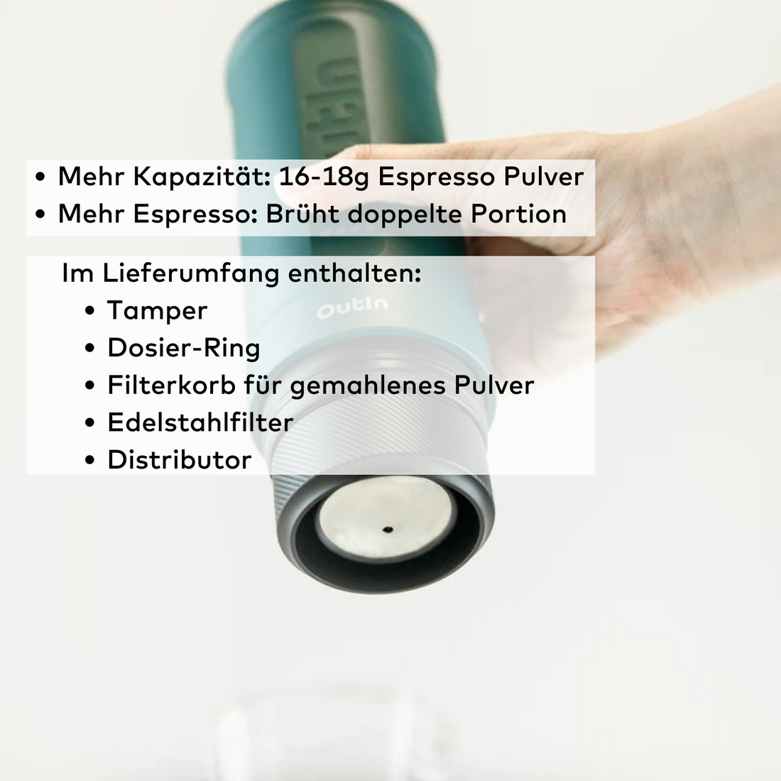 OutIn Nano Portable Espresso Basket Plus - Zubehör für doppelten Espresso