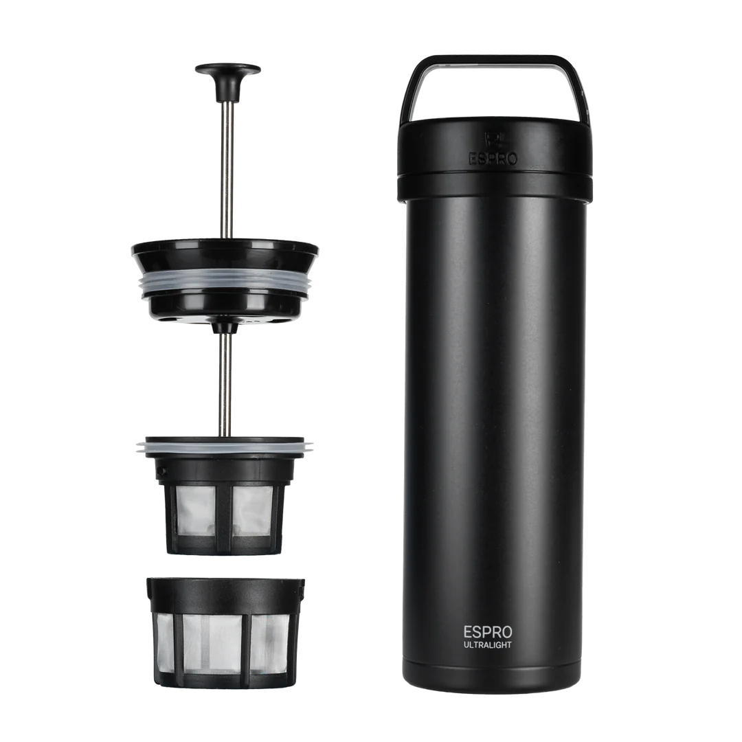 Espro P0 Ultralight Isolierter French Press Trinkbecher mit Dualfilter System, 470ml