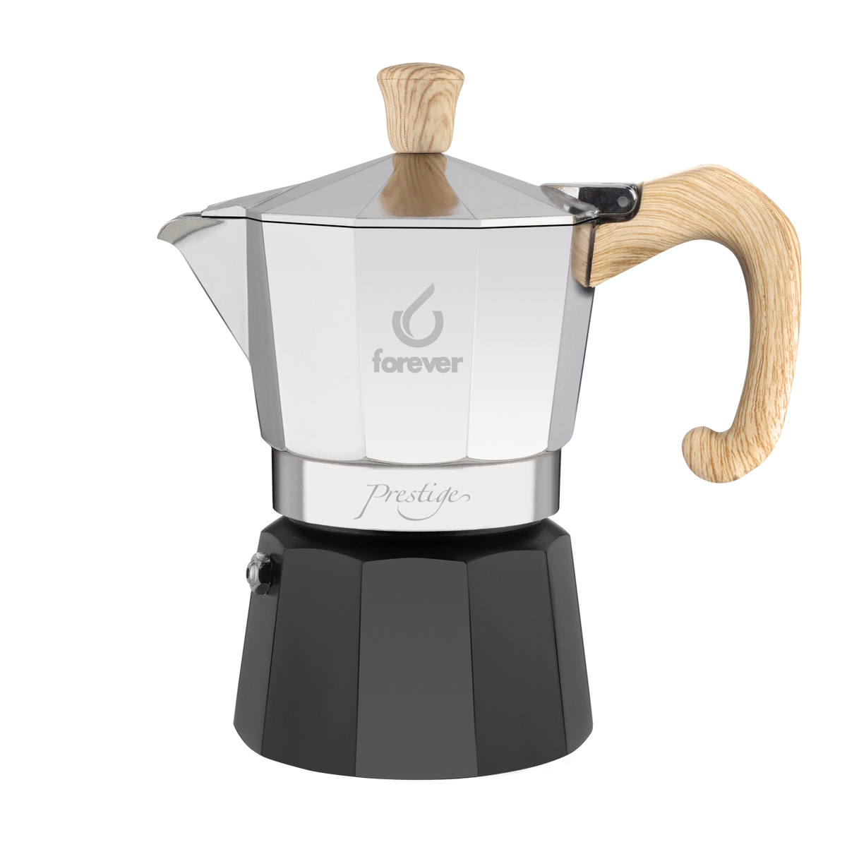 Forever Mokkakanne – Espressokocher &quot;Miss Moka Prestige Woody&quot;